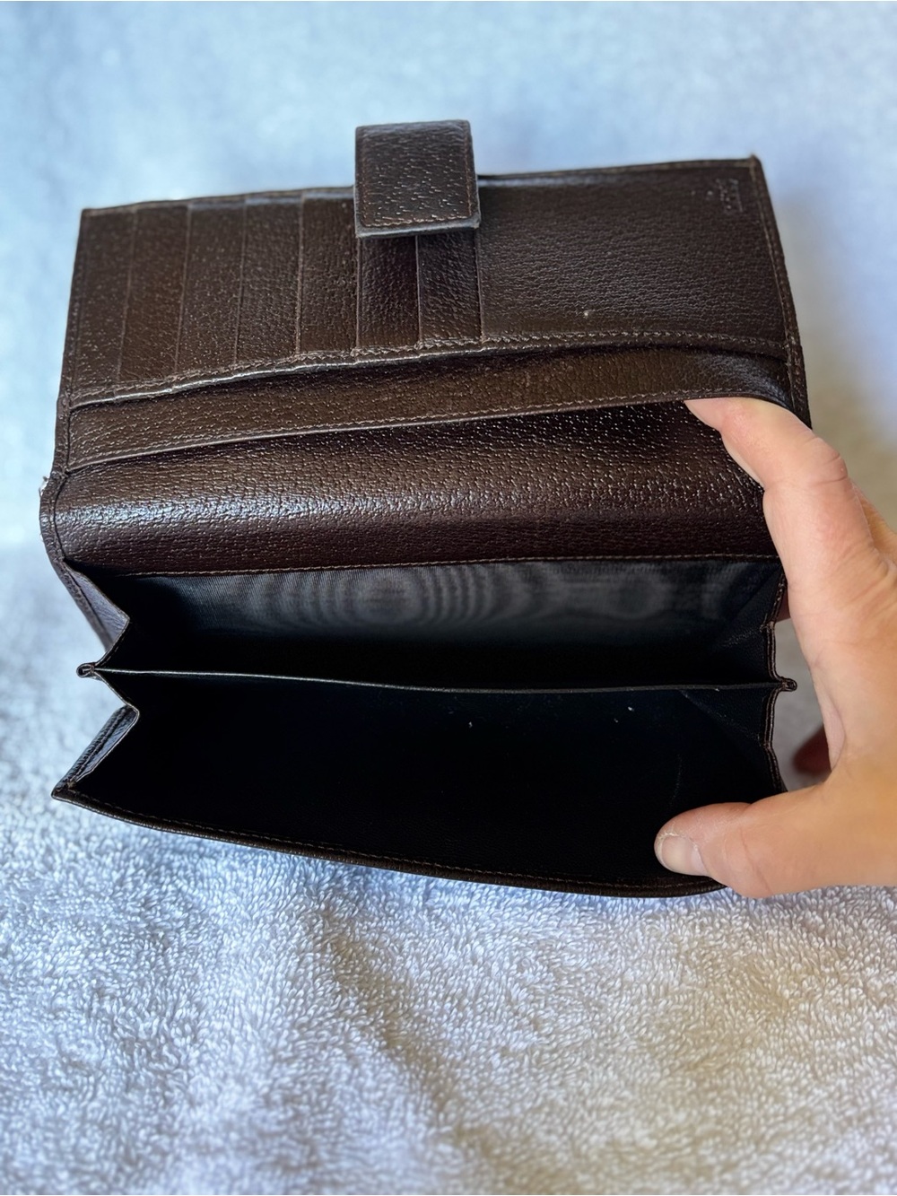 🇺🇸Gucci Beige Brown GG Canvas Continental Wallet with Metal Logo Plate - Picture 3 of 9